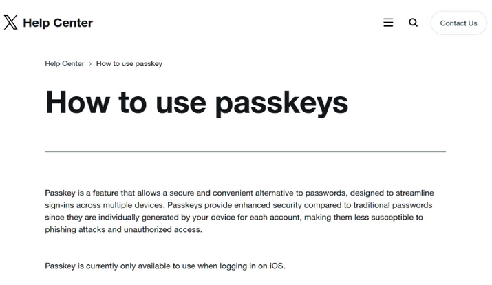 隆昌苹果维修店铺分享iOS用户如何通过通行密钥(Passkey)登录 